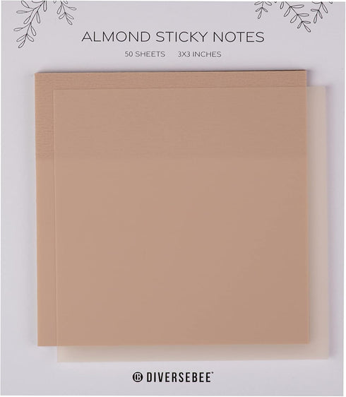 DiverseBee 50 Sheets Pastel Transparent Sticky Notes, 3x3” Clear Sticky Tabs, Translucent Page Flags Book Markers Stickers, Planner Accessories, B...